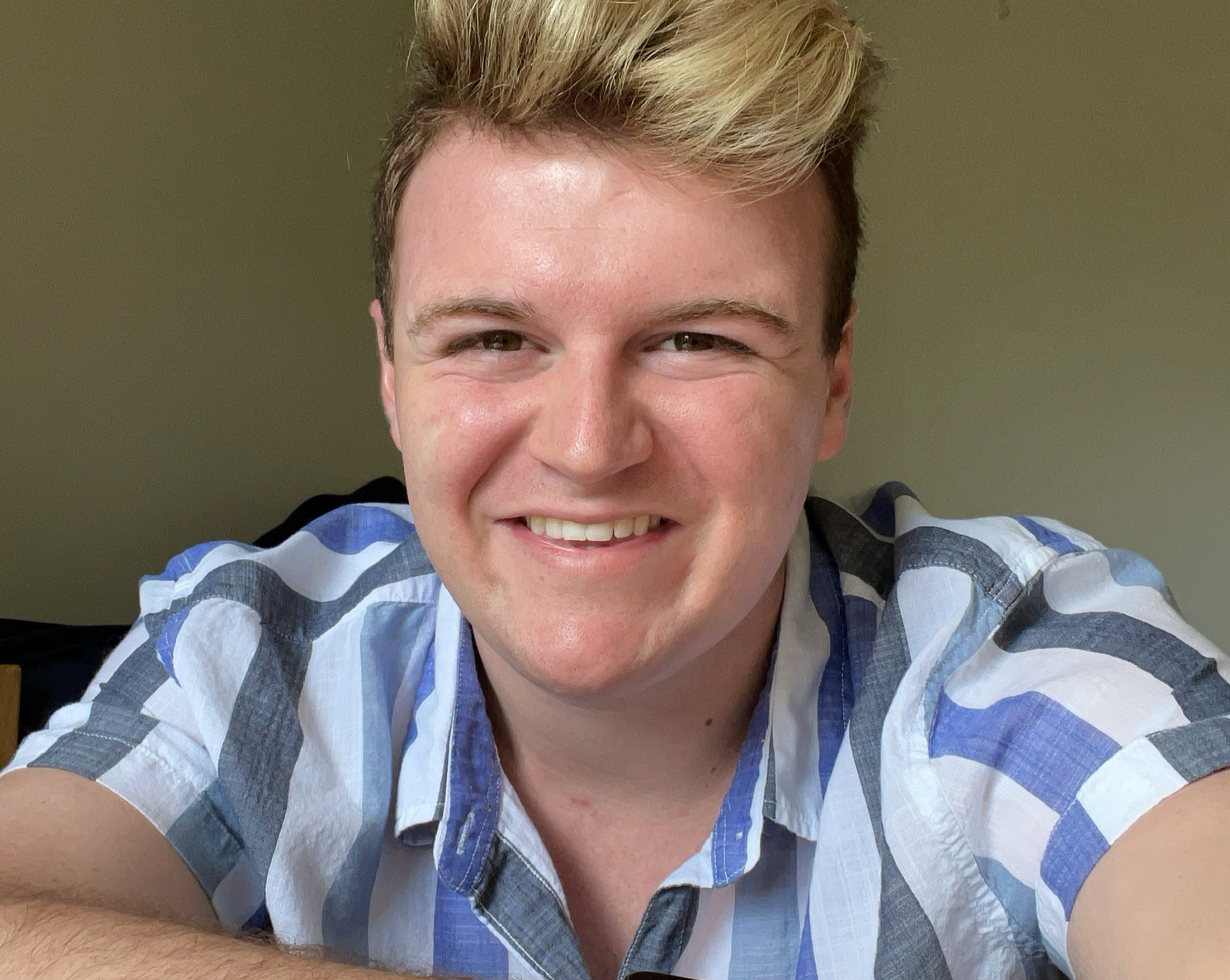 Close portrait of Brynden Foster smiling